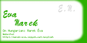 eva marek business card