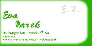 eva marek business card